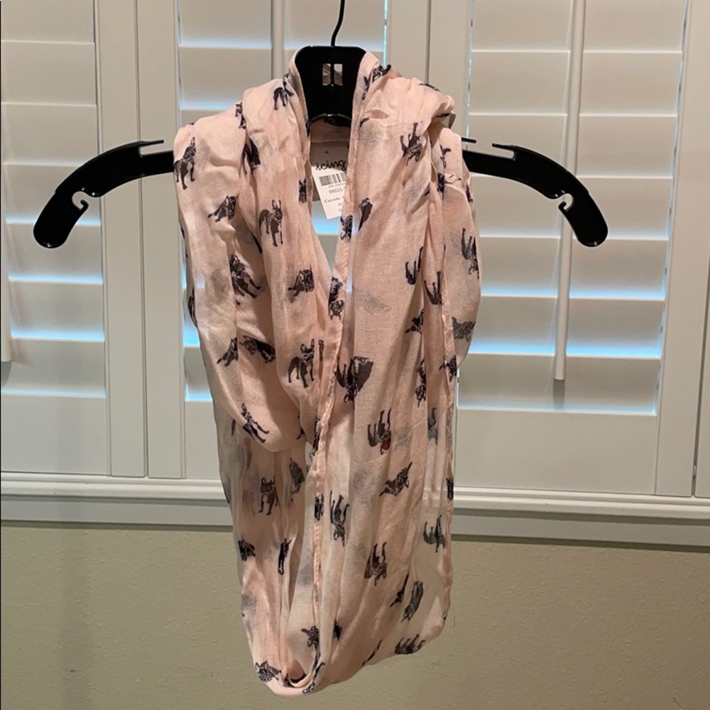 NWT French Bulldog Infinity Scarf